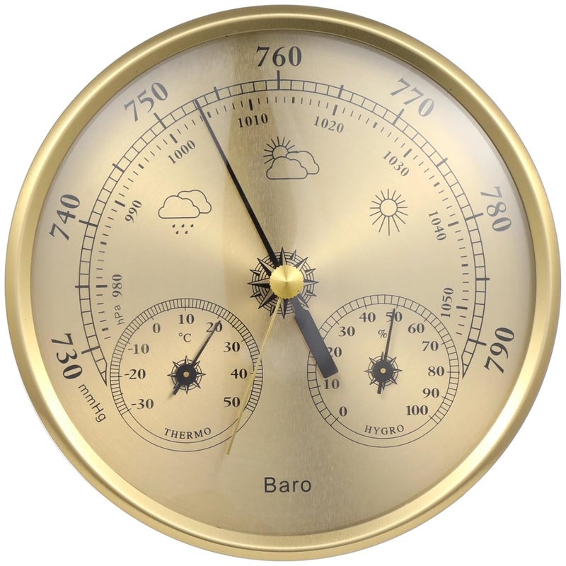Homaisson 3 in 1 Barometer for Weather Station, All-Season Wall Hanging Thermometer, Barometer, Hygrometer, Accurate Weather Station Indoor Outdoor Use Temperature Monitor for Home Garden Office - Image 1